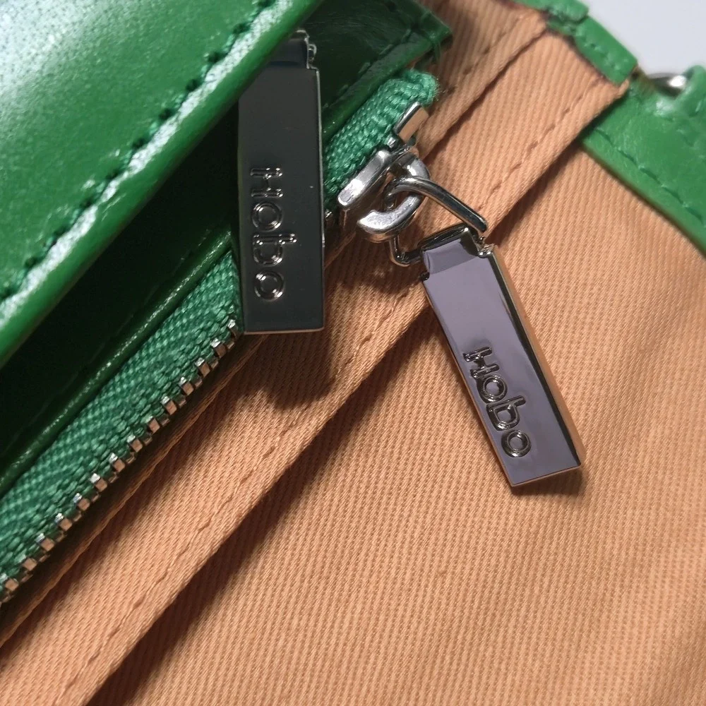 Hobo The Original Green Leather Convertible Crossbody Shoulder Bag Clutch